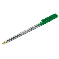 Staedtler Stick Ballpen Medium Green Box of 10