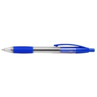 KW Retractable Blue Grip Ballpoint Pens Box of 10
