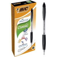 Bic Atlantis Retractable Ball Pens Black Box of 12