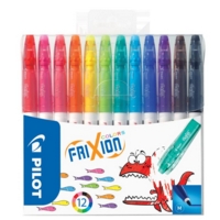 Pilot Frixion Erasable Fibre Tip Colour Pens Pack of 12