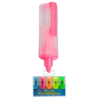 Mini Highlighters Assorted Colours Pack of 5