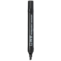 Permanent Chisel Tip Black Markers Box of 10
