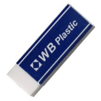 White Sleeved Pencil Sleeved SINGLE ERASER