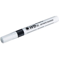 Whiteboard Drywipe Bullet Black Markers Box of 10