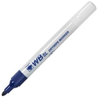 Whiteboard Drywipe Bullet Blue Markers Box of 10
