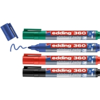 Edding 360 Drywipe Assorted Coloured Markers Pack of 4