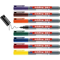 Edding 361 Whiteboard Fine Assorted Markers Pack of 8