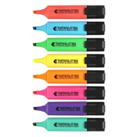 Square Highlighters Assorted Colours Pack of 8