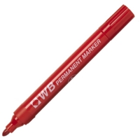 Permanent Bullet Tip Red Markers Box of 10