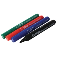 Permanent Bullet Tip Assorted Markers Pack of 4