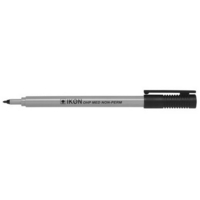 Ikon Non-Permanent Medium Black Markers Box of 10