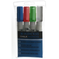 KW Chalk Assorted Colour Markers Pack of 4