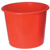 Plastic Round 15L Waste Bin Red