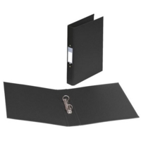 A4 Polypropylene 2-Ring Binder Black Box of 10