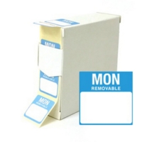Removable MONDAY 25mm Square Date Food Labels Roll of 1000