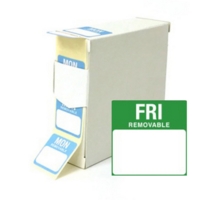 Removable FRIDAY 25mm Square Date Food Labels Roll of 1000