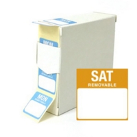 Removable SATURDAY 25mm Square Date Food Labels Roll of 1000