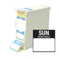 Removable SUNDAY 25mm Square Date Food Labels Roll of 1000