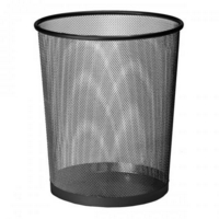 Wiremesh High Round 18L Waste Bin Black