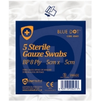 Gauze Swabs 5cm x 5cm Sterile Pack of 5