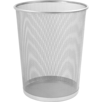 Wiremesh High Round 18L Waste Bin Silver
