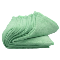 Microfibre Cloths Green 400mm x 400mm Pack of 10