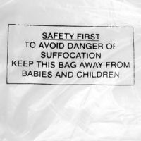 Clear Bags with Child Warning 200mm x 280mm  Box of 1000