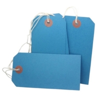 BLUE Strung Tags 120mm x 60mm Box of 250
