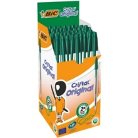 Bic Cristal Original Medium Ballpoint Pen Green Box of 50