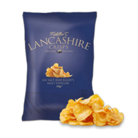 Lancashire Crisps Sea Salt Vinegar 40g Bags Box of 24