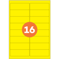A4 Sheet Labels 16 per Sheet 1600 per Box Yellow