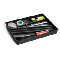 Durable Idealbox 8 Part Desk Drawer Organiser Black