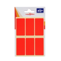 Rectangular Red Labels 25mm x 50mm Pack of 24