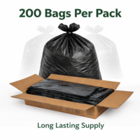 Heavy Duty Black Bin Bags 22 micron Box of 200