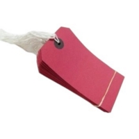 RED Strung Tags 120mm x 60mm Box of 250