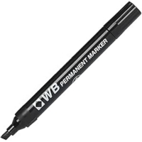 Permanent Bullet Tip Black Markers Box of 10