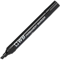 Permanent Chisel Tip Black Markers Box of 10