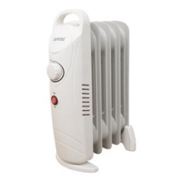 Oil Filled 5 Fin Mini Free Standing Radiator