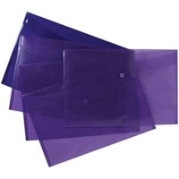 A4+ Stud Popper Purple Wallets Pack of 5