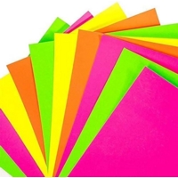 Fluorescent Neon Card 8  x 6   Pack of 12
