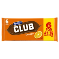 Club Orange Biscuit Bars 12 Sleeves of 6 Biscuits