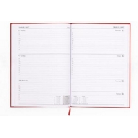 A4 Academic Week to View Diary Burgundy 2026-2027
