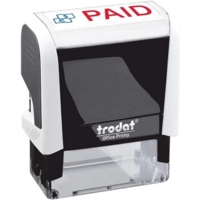 PAID Word Self Inking Red/Blue Ink Stamp