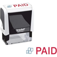 PAID Word Self Inking Red/Blue Ink Stamp
