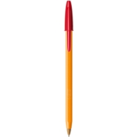 Bic Orange Fine Ballpoint Pens Red Ink Box of 20