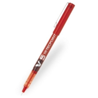Pilot V5 Hi-Techpoint Rollerball Pen Red Box of 12