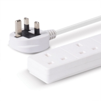 4 Gang Extension Lead 5M White