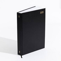 A4 TWO Pages Per Day Diary Black 2026