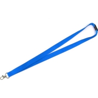 Plain 20mm Lanyard with Hook & Breakaway Clip BLUE
