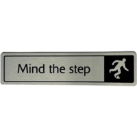 Mind the Step Aluminium Look Rectangular 45mm x 175mm Sign